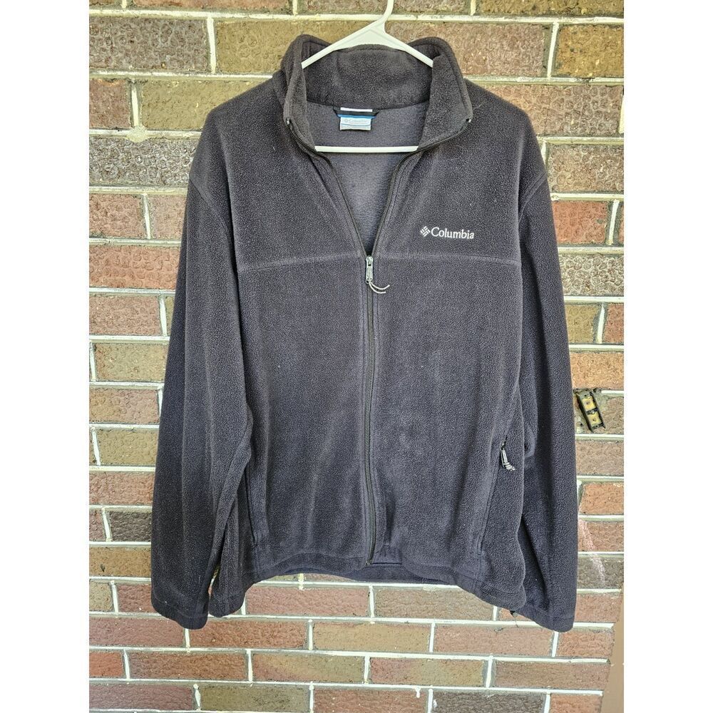 Columbia Steens Mountain 2.0 Black Fleece Full Zip Jacket Men's Size Large Black